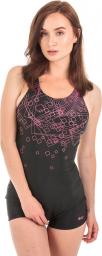 AquaWave Strój Kąpielowy Qarakuma Wmns Geometric Print/ Black/raspberry Sorbet r. S