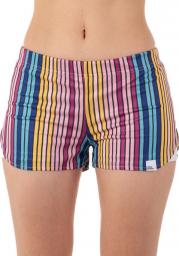 Colour Pleasure Spodnie damskie CP-020 264 granatowo-żółto-różowe r. XS-S