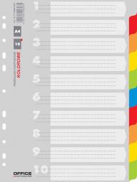 Office Products Przekładki kartonowe a4, 227x297, mix, 10 kart (21071021-99)