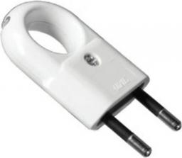 Pawbol Wtyczka płaska z uchwytem b/u Euro 10A/250V biała (D.3104)