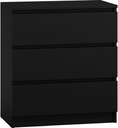 Topeshop Komoda szafka 3 szuflady m3 czerń (M3 CZERŃ)