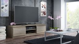 Topeshop Nowoczesny stolik szafka rtv lcd 140cm dąb sonoma