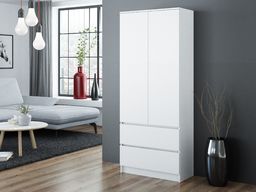 Topeshop Szafa garderoba Malwa SS-90 biel (SZAFA MALWA BIEL1/2)