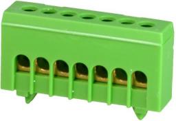 Simet Zacisk przyłącz na TS35 izolowany ochronny PE 7-polowy 7 x 16mm2 zielony 870S-7FS (89821005)