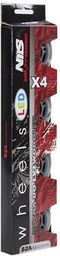Nils Extreme Kółka PU LED-3 64x24mm białe 4szt. (16-30-050)