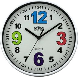 MPM Zegar ścienny MPM E01.3686.00 fi 20 cm Kolorowy