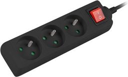 Listwa zasilająca Lanberg 3 gniazd 1.5 m czarna (PS1-03E-0150-BK)