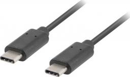 Kabel USB Lanberg USB-C - USB-C 1 m Czarny (CA-CMCM-10CU-0010-BK)
