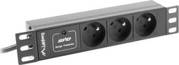 Lanberg Listwa zasilająca PDU 10" 1U 3x 230V PL 2m (PDU-03E-0200-BK)