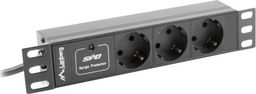 Lanberg Listwa zasilająca PDU 10'' 1U 3x Schuko 2m (PDU-03F-0200-IEC-BK)