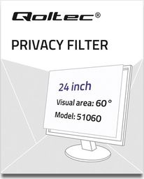 Filtr Qoltec prywatyzujący RODO | 24'' | 16:9