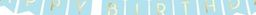 Party Deco Baner urodzinowy, Happy Birthday, jasnoniebieski, 175 cm uniwersalny