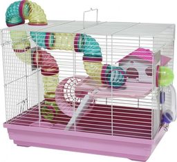 Panama Pet Klatka dla gryzoni do czasowego pobytu 47x30x37 cm biało/różowa