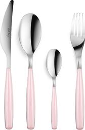 Vialli Design Komplet sztućców 24 elementowy DIVA różowy