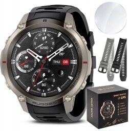 Smartwatch JG Smart SMARTWATCH MĘSKI ZEGAREK WODOODPORNY GPS MAPY ROZMOWY MENU PL AMOLED 500mAh