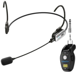 Mikrofon Relacart Bezprzewodowy mikrofon nagłowny 3,5mm KIMAFUN KMG76BL