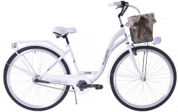 Kozbike Rower miejski 28 Kozbike K25 3bieg biały (przerzutka Sturmey Archer) (J8)