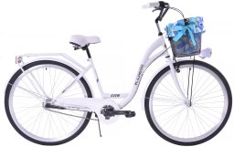 Kozbike Rower miejski 28 Kozbike K25 3bieg biały (przerzutka Sturmey Archer) (J8)