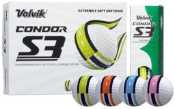 Volvik Piłki golfowe VOLVIK CONDOR S3 (białe z paskami 360, 12 szt.)