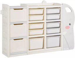 Songmics Organizer na zabawki dla dzieci 4 poziomy 10 pojemników do pokoju