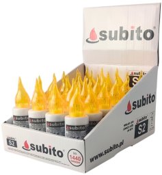 Dekoracja świąteczna Subito Wkłady do zniczy LED S2 24 sztuki żółte