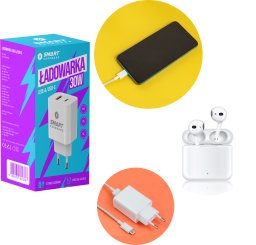 Ładowarka Smart Hardware Ładowarka sieciowa SMART HARDWARE Szybka 30W USB-C USB-A