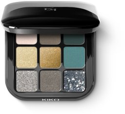 MUA KIKO Milano Glamour Multi Finish Eyeshadow Palette paleta 9 cieni do powiek o różnym wykończeniu 06 Green Vibes