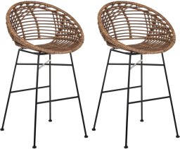 P&C 2 krzeseł barowych WINDOM Rattan Brązowy
