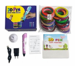 Długopis 3D iLike Zabawki 3D Pen for Kids 3D Printing Pen Printer with 150ft PLA Filament Refills 3-Dimensional Drawing Craft Art Set 5m x 30 Co ILI3DPWPLAP (4752192108281)