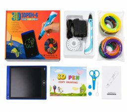 Długopis 3D iLike Zabawki Melt 3D Pen Kit Box Complete Set For 3D Printing Pen 3D PEN-7-1 Set with Stencils 5m x 20 Colors Blue 4752192108243 ILI3DPC6-1B (4752192108243)