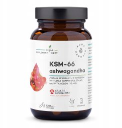 AURA Ashwagandha KSM-66 Korzeń 200mg, kaps.120szt&