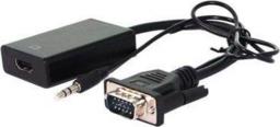 Adapter AV Value HDMI - D-Sub (VGA) + Jack 3.5mm czarny (JAB-3358658)