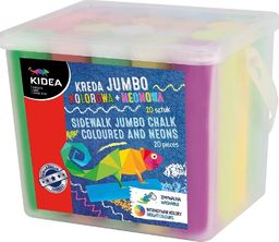 Derform Kreda kolorowa + neonowa Jumbo 20 szt.