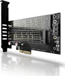 Kontroler Axagon PCIe 3.0 x4 - NVMe M-key + SATA B-key (PCEM2-D)