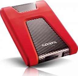 Dysk zewnętrzny HDD ADATA HD650 1TB Czarno-czerwony (AHD650-1TU3-CRD)