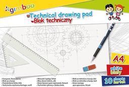Gimboo Blok techniczny A4 10k biały