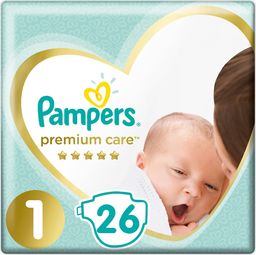 Pampers Pieluchy Premium Care 1, 2-5 kg, 26 szt.