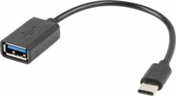 Adapter USB Lanberg USB-A - USB-C Czarny  (AD-OTG-UC-01)