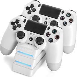 Snakebyte podwójna stacja ładująca TWIN:CHARGE 4 do padów PS4 biała