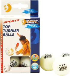 Best Sporting Zestaw 6 białych piłeczek do tenisa stołowego średnica 40mm klasa 3 treningowa BEST Sporting 23112