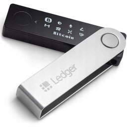 Ledger Nano X - Portfel kryptowalutowy, CC EAL5+, USB-C, Srebrno-czarny