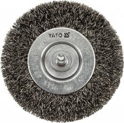 Yato szczotka tarczowa z trzpieniem drut karbowany stalowy INOX 75mm (YT-47568)