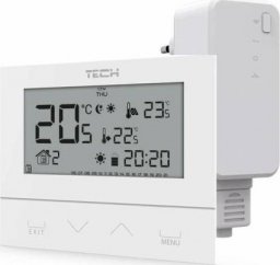 Tech Sterownik ST-292V2 pokojowy bezprzewodowy dwustanowy (3 mm szkło) biały