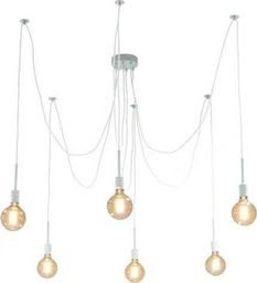 Lampa wisząca ECpower ZD74B LAMPA SUFITOWA ŻYRANDOL PAJĄK 6 RAMION BIAŁA uniwersalny
