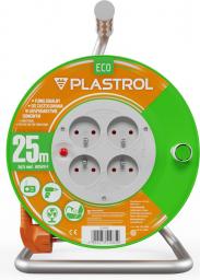 Plastrol przedłużacz bębnowy Standard Line 25m H05VV-F 3x1,5 4xGS 16A pomarańczowy (W-98948)