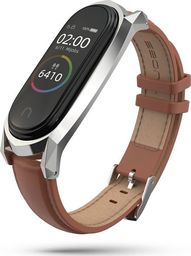 Tech-Protect Pasek skórzany Mi Smart Band 5 brązowy