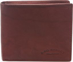 Bag Street Męski skórzany portfel duży bordowy C65