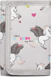 Accessorize Me Szary portfel na rzep UNICORN N26