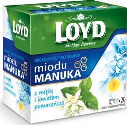 LOYD Herbata Miód Manuka z miętą i kwiatem pomarańczy piramidki