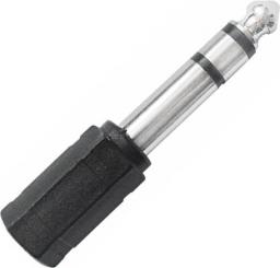 Adapter AV Lech-Pol Jack 6.3mm - Jack 3.5mm czarny (ZLA0285)